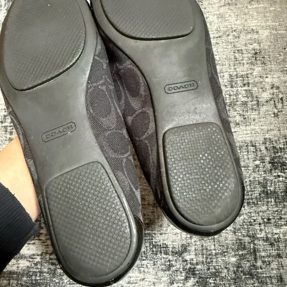 Coach Black and Silver Women's Flats - Picture 5 of 6